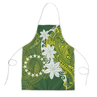 Cook Islands Maori Language Week Apron Tiare Maori Kuki Airani Green Pattern