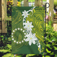 Cook Islands Maori Language Week Garden Flag Tiare Maori Kuki Airani Green Pattern