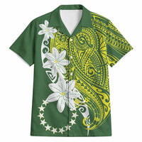 Cook Islands Maori Language Week Hawaiian Shirt Tiare Maori Kuki Airani Green Pattern LT22 Green - Polynesian Pride