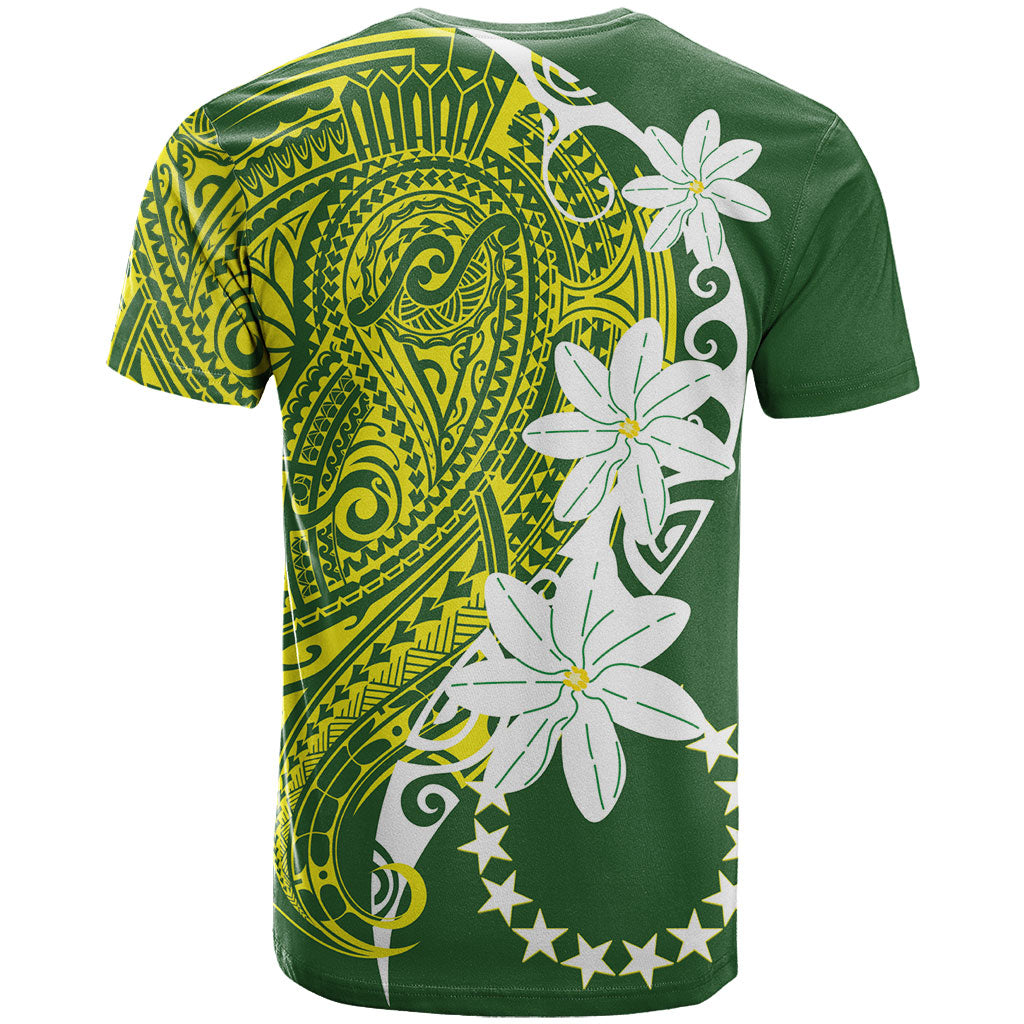 Cook Islands Maori Language Week T Shirt Tiare Maori Kuki Airani Green Pattern