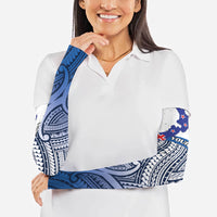 Personalised Cycling New Zealand Arm Sleeves Aotearoa Map Fern Maori Pattern LT22 - Polynesian Pride