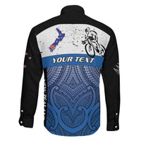 Personalised Cycling New Zealand Family Matching Off Shoulder Maxi Dress and Hawaiian Shirt Aotearoa Map Fern Maori Pattern LT22 - Polynesian Pride