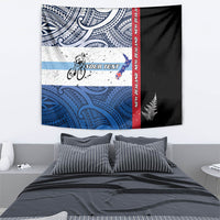 Personalised Cycling New Zealand Tapestry Aotearoa Map Fern Maori Pattern LT22 - Polynesian Pride