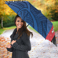 Personalised Cycling New Zealand Umbrella Aotearoa Map Fern Maori Pattern