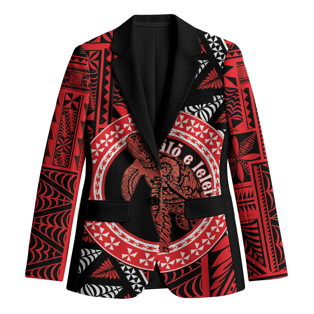 Personalised Tonga Language Week Blazer Heilala Turtle Malo E Lelei LT22 Unisex Red - Polynesian Pride