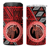 Personalised Tonga Language Week 4 in 1 Can Cooler Tumbler Heilala Turtle Malo E Lelei