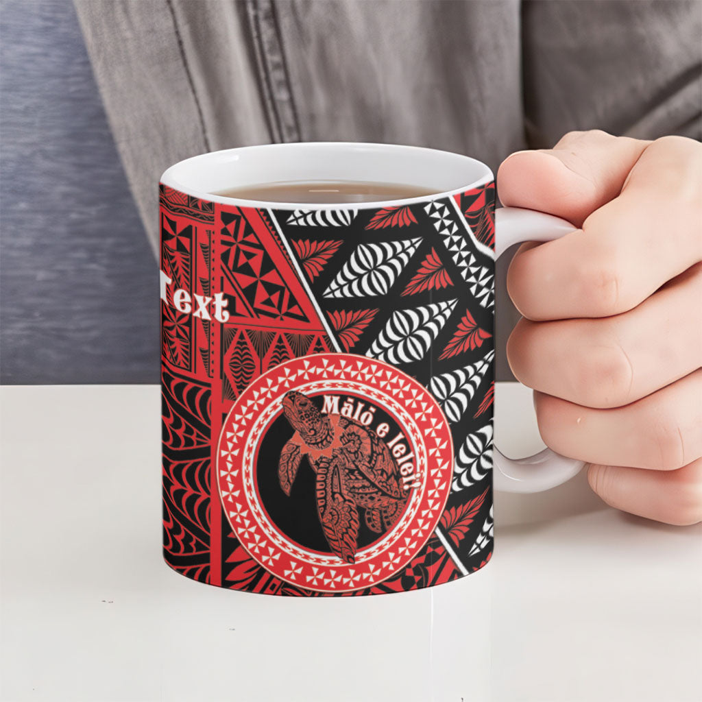 Personalised Tonga Language Week Ceramic Mug Heilala Turtle Malo E Lelei