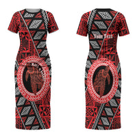 Personalised Tonga Language Week Couples Matching Short Sleeve Bodycon Dress and Long Sleeve Button Shirt Heilala Turtle Malo E Lelei