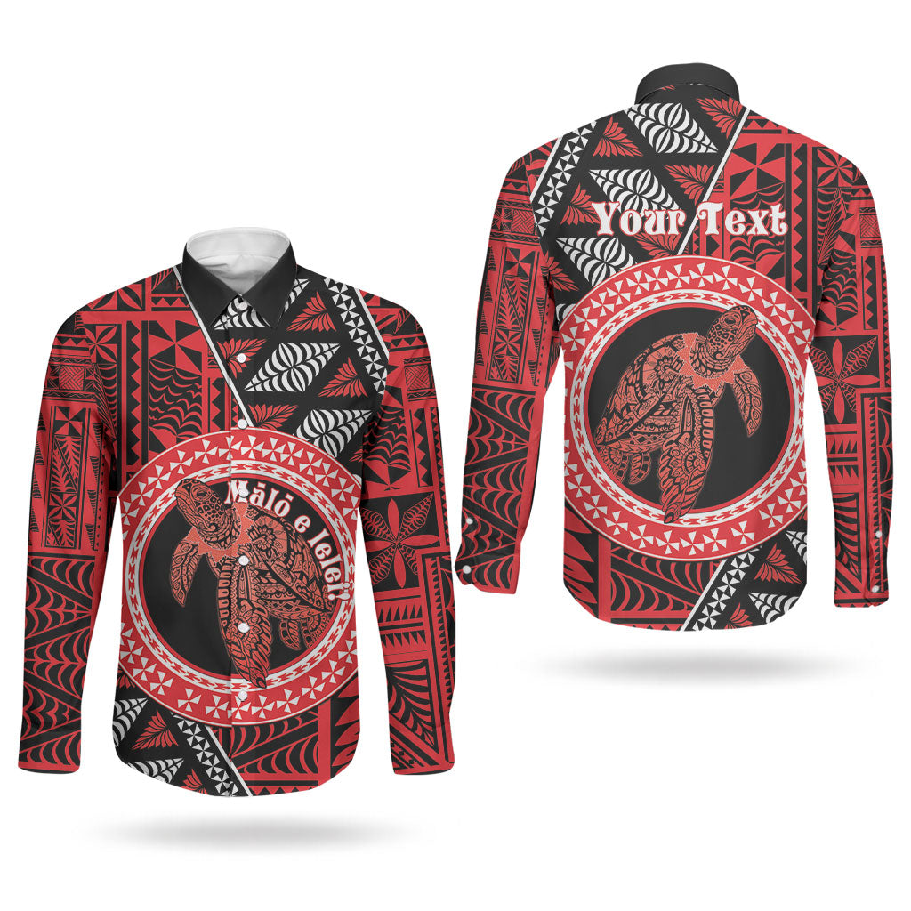 Personalised Tonga Language Week Couples Matching Summer Maxi Dress and Long Sleeve Button Shirt Heilala Turtle Malo E Lelei