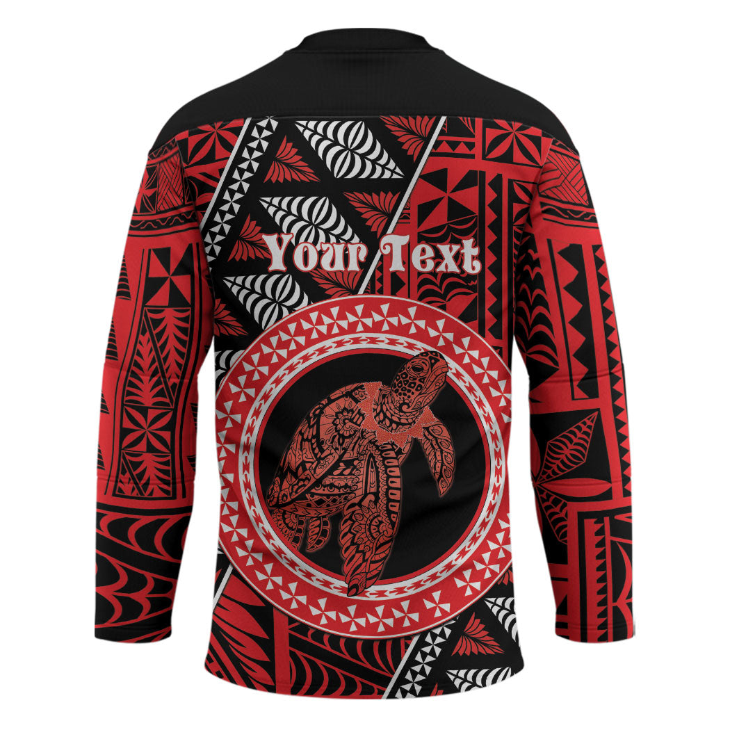 Personalised Tonga Language Week Hockey Jersey Heilala Turtle Malo E Lelei