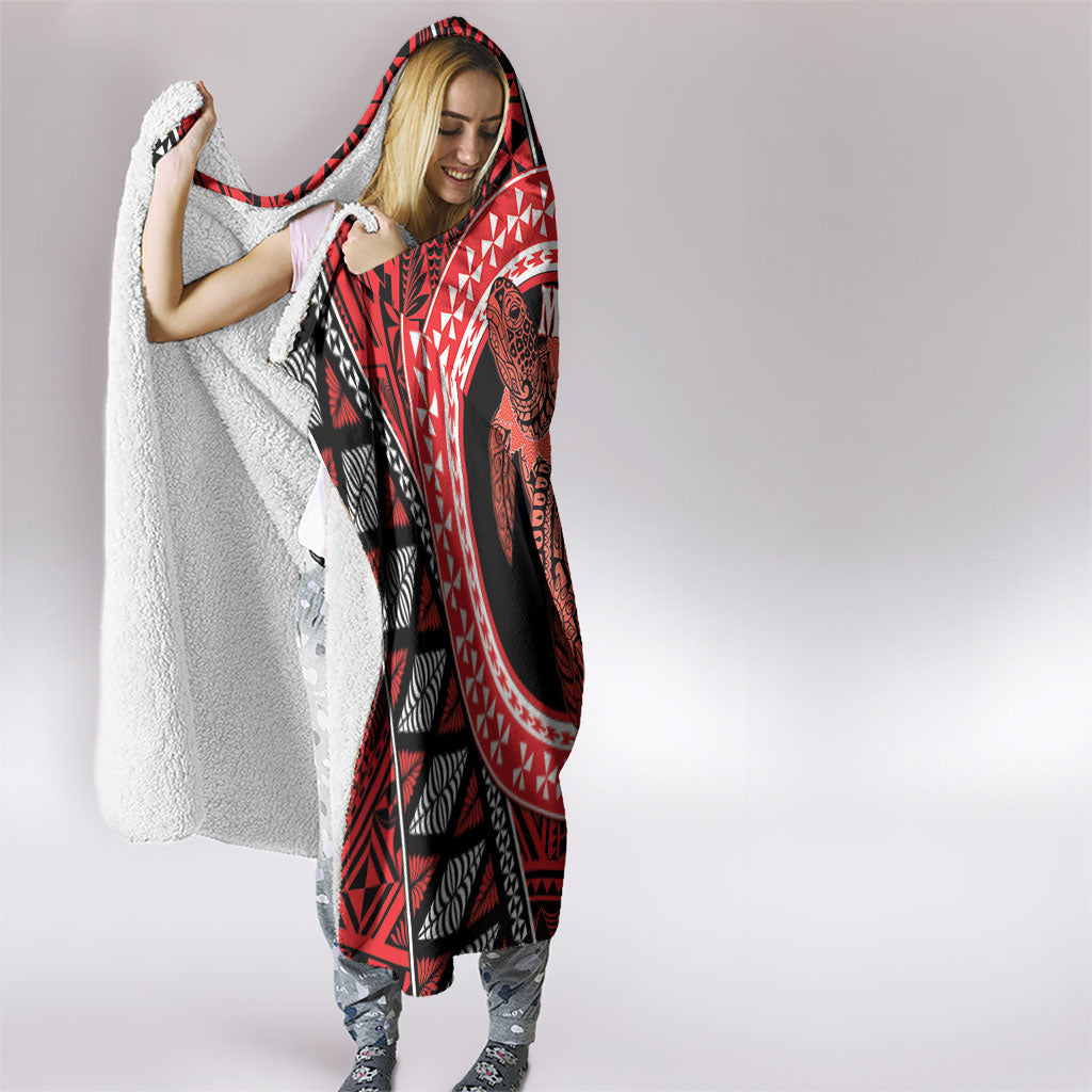 Tonga Language Week Hooded Blanket Heilala Turtle Malo E Lelei