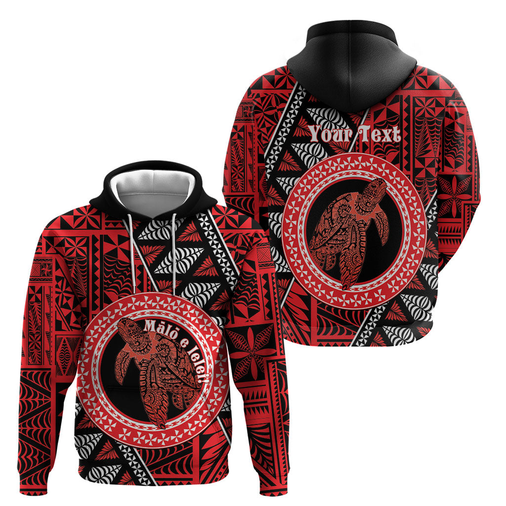 Personalised Tonga Language Week Hoodie Heilala Turtle Malo E Lelei