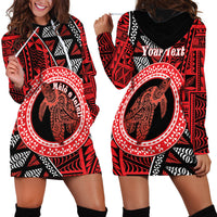 Personalised Tonga Language Week Hoodie Dress Heilala Turtle Malo E Lelei