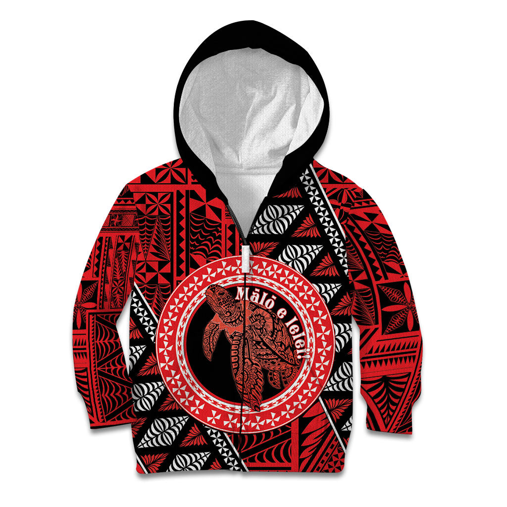 Personalised Tonga Language Week Kid Hoodie Heilala Turtle Malo E Lelei