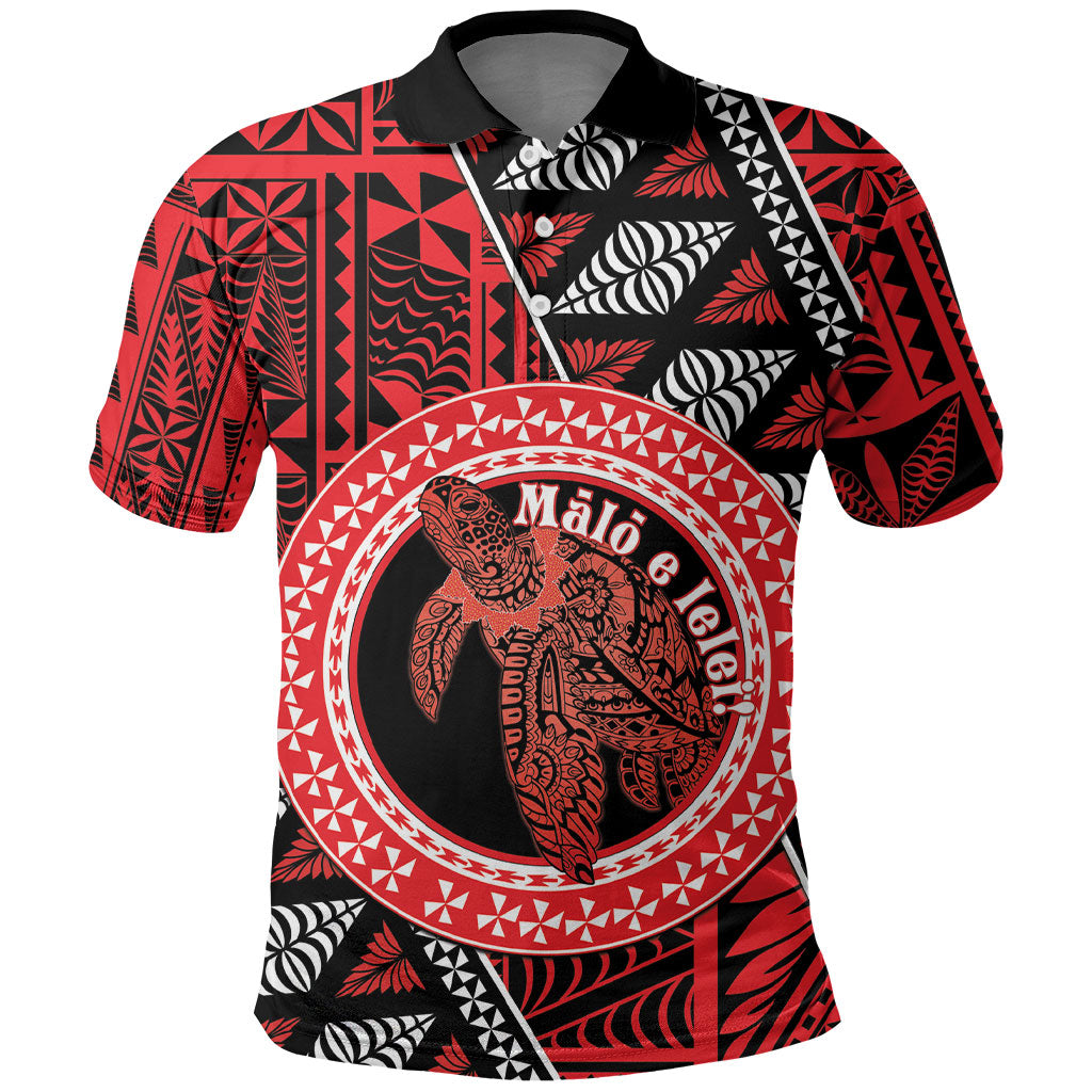 Personalised Tonga Language Week Polo Shirt Heilala Turtle Malo E Lelei