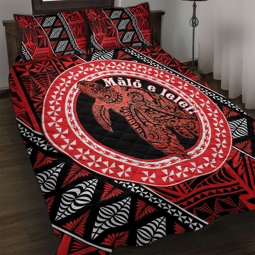 Tonga Language Week Quilt Bed Set Heilala Turtle Malo E Lelei