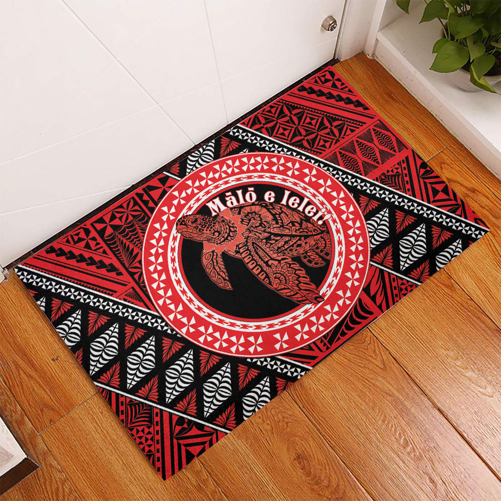 Tonga Language Week Rubber Doormat Heilala Turtle Malo E Lelei