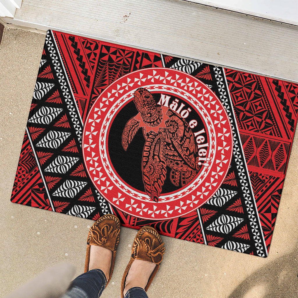 Tonga Language Week Rubber Doormat Heilala Turtle Malo E Lelei