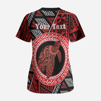 Personalised Tonga Language Week Scrub Top Heilala Turtle Malo E Lelei