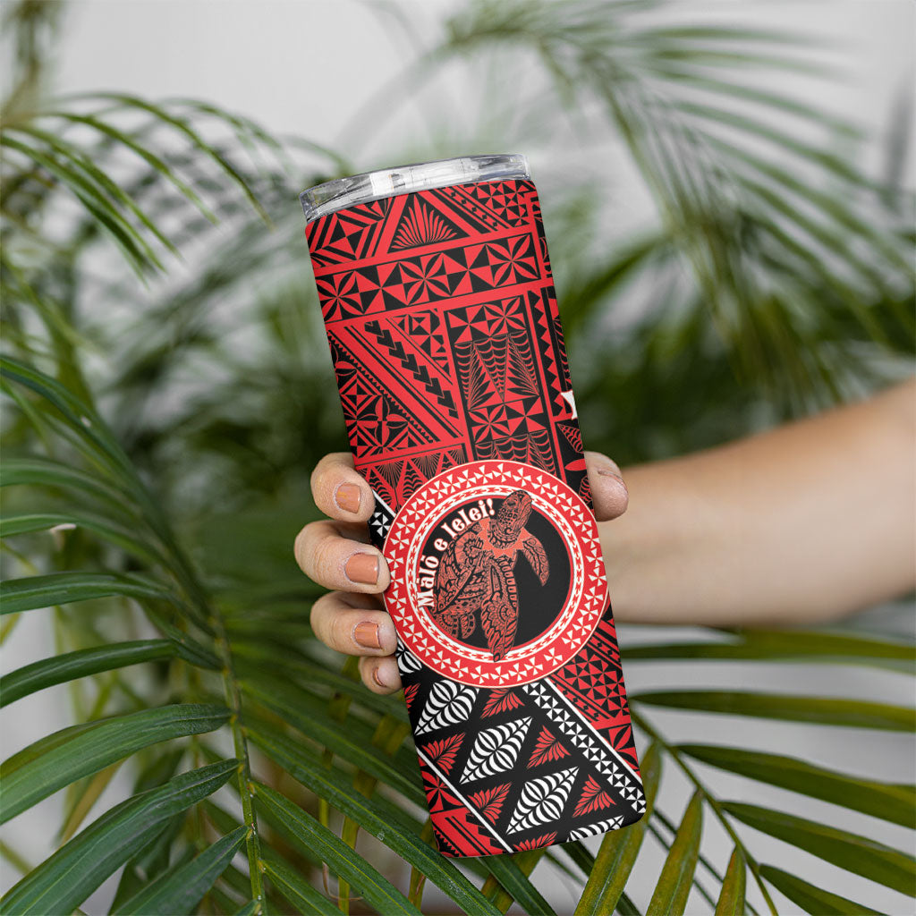 Personalised Tonga Language Week Skinny Tumbler Heilala Turtle Malo E Lelei