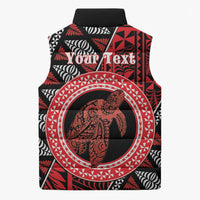 Personalised Tonga Language Week Sleeveless Puffer Jacket Heilala Turtle Malo E Lelei