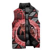 Personalised Tonga Language Week Sleeveless Puffer Jacket Heilala Turtle Malo E Lelei