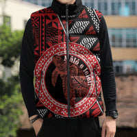 Personalised Tonga Language Week Sleeveless Puffer Jacket Heilala Turtle Malo E Lelei