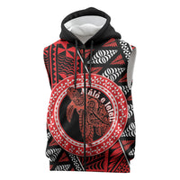 Personalised Tonga Language Week Sleeveless Zip Hoodie Heilala Turtle Malo E Lelei