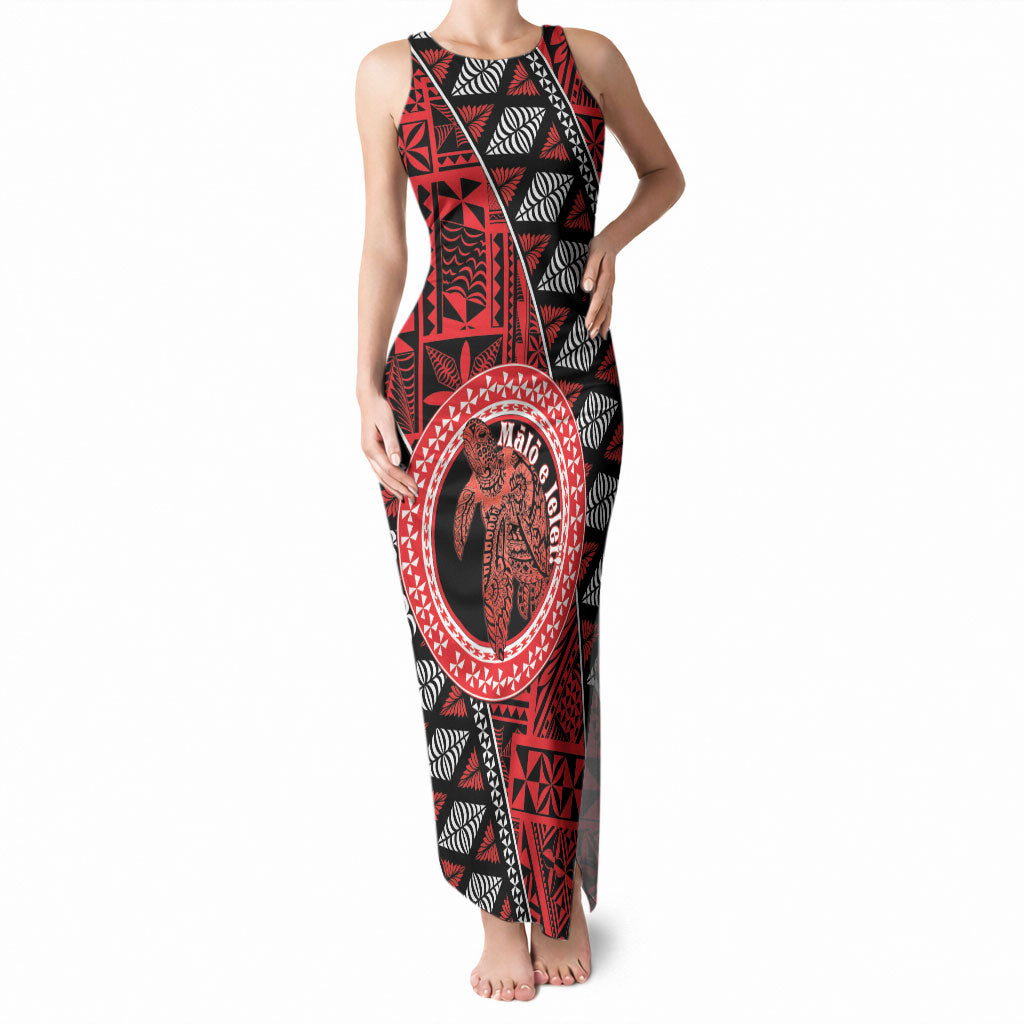 Personalised Tonga Language Week Tank Maxi Dress Heilala Turtle Malo E Lelei