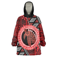 Personalised Tonga Language Week Wearable Blanket Hoodie Heilala Turtle Malo E Lelei