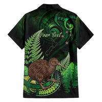 Kiwi New Zealand Personalised Family Matching Puletasi and Hawaiian Shirt Aotearoa Map Silver Fern Koru Pattern LT22 - Polynesian Pride