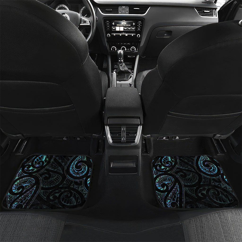 New Zealand Huia Bird Car Mats Paua Shell Maori Pattern