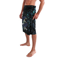 New Zealand Huia Bird Lavalava Paua Shell Maori Pattern