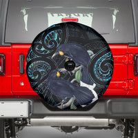 New Zealand Huia Bird Spare Tire Cover Paua Shell Maori Pattern