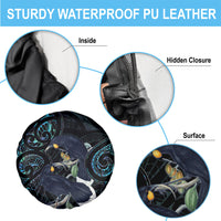 New Zealand Huia Bird Spare Tire Cover Paua Shell Maori Pattern