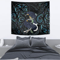 New Zealand Huia Bird Tapestry Paua Shell Maori Pattern