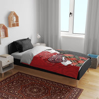 Kiwi New Zealand Personalised Bedding Set NZ Map Pohutukawa Fern Maori Pattern
