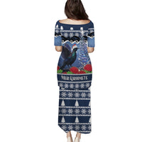 New Zealand Tui Bird Christmas Family Matching Puletasi and Hawaiian Shirt Pohutukawa Xmas Tree Meri Kirihimete