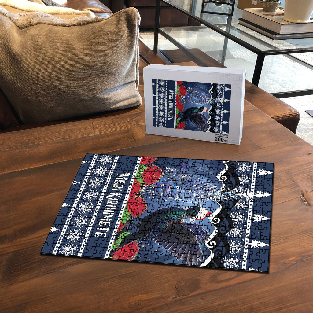 New Zealand Tui Bird Christmas Puzzle Pohutukawa Xmas Tree Meri Kirihimete