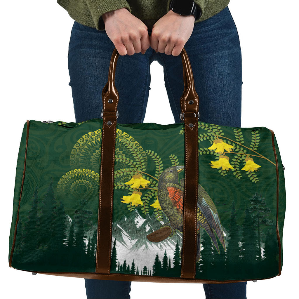 Kea Bird Kowhai New Zealand Travel Bag Mountain Landscape Maori Art