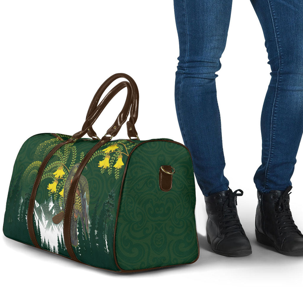Kea Bird Kowhai New Zealand Travel Bag Mountain Landscape Maori Art