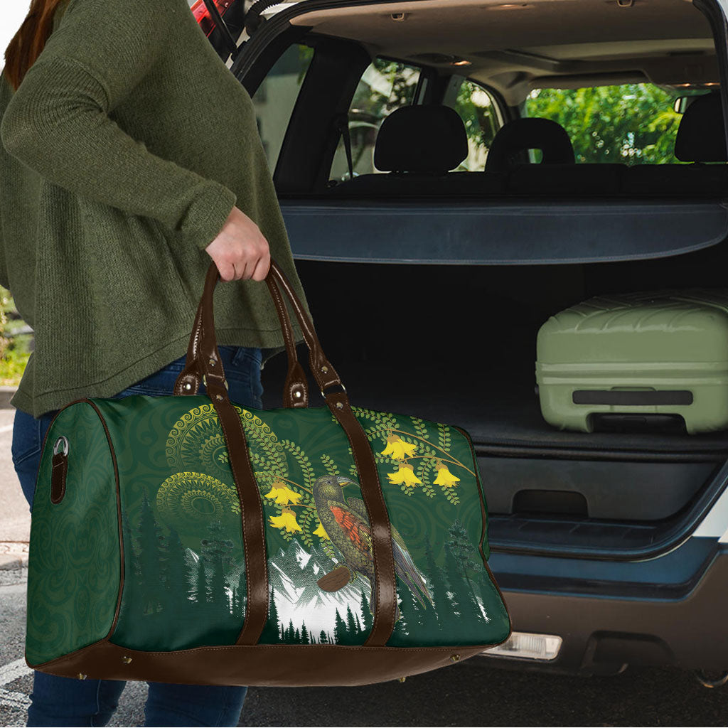 Kea Bird Kowhai New Zealand Travel Bag Mountain Landscape Maori Art