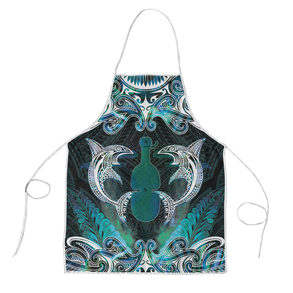 New Zealand Kotiate Weapon Apron Aotearoa Mango Paua Shell Maori Pattern