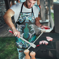New Zealand Kotiate Weapon Apron Aotearoa Mango Paua Shell Maori Pattern