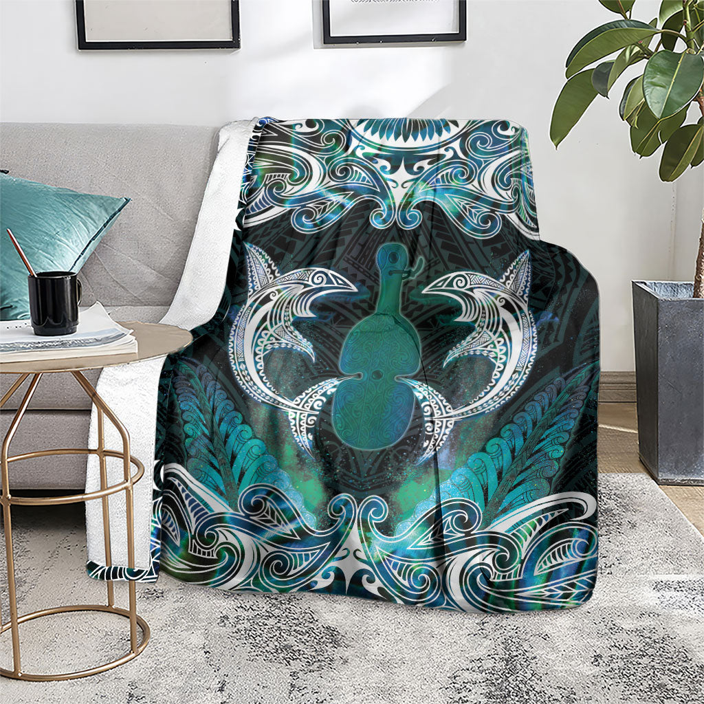 New Zealand Kotiate Weapon Blanket Aotearoa Mango Paua Shell Maori Pattern