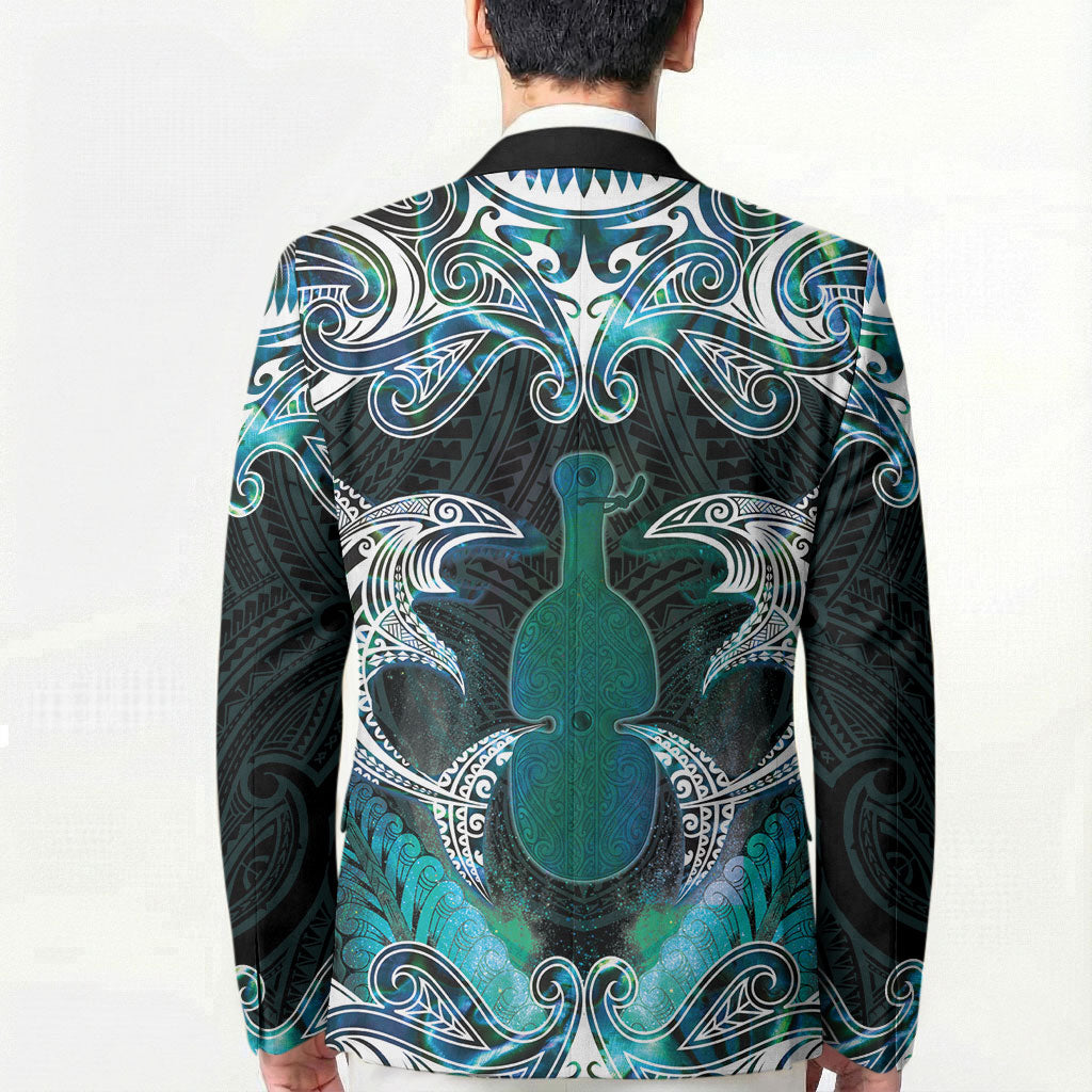 New Zealand Kotiate Weapon Blazer Aotearoa Mango Paua Shell Maori Pattern