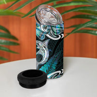 New Zealand Kotiate Weapon 4 in 1 Can Cooler Tumbler Aotearoa Mango Paua Shell Maori Pattern