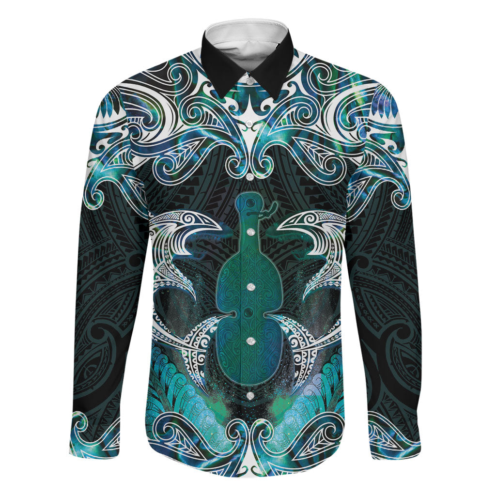 New Zealand Kotiate Weapon Family Matching Short Sleeve Bodycon Dress and Hawaiian Shirt Aotearoa Mango Paua Shell Maori Pattern