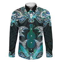 New Zealand Kotiate Weapon Family Matching Short Sleeve Bodycon Dress and Hawaiian Shirt Aotearoa Mango Paua Shell Maori Pattern
