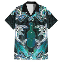 New Zealand Kotiate Weapon Family Matching Summer Maxi Dress and Hawaiian Shirt Aotearoa Mango Paua Shell Maori Pattern